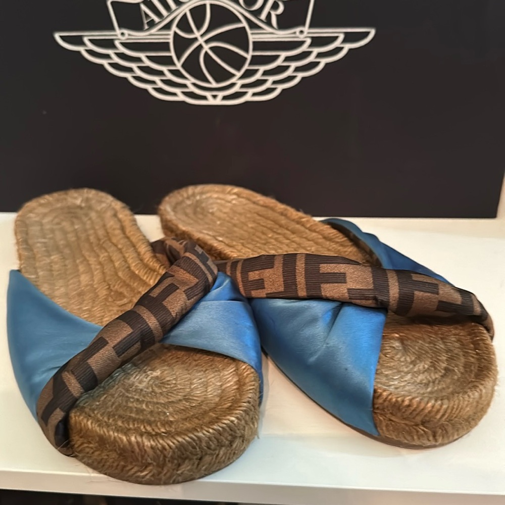 fendi espadrille and satin slides